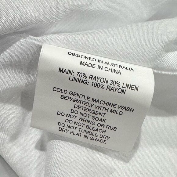 NEW Anthropologie Paper Heart White Linen Blend Button Up Dress Women’s Large - Picture 4 of 4